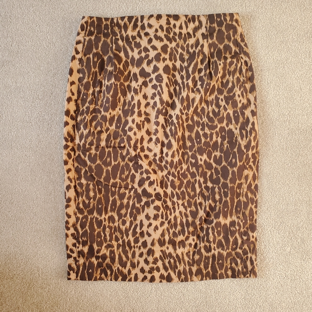 Express Cheetah Print Pencil Skirt